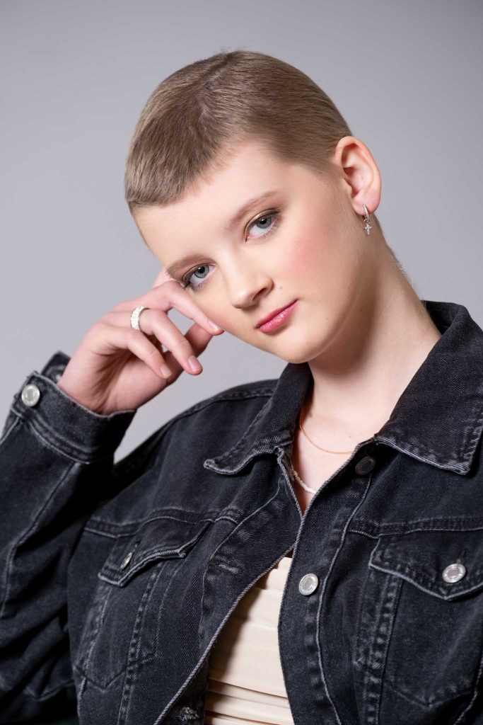 modelling headshot of a young female model