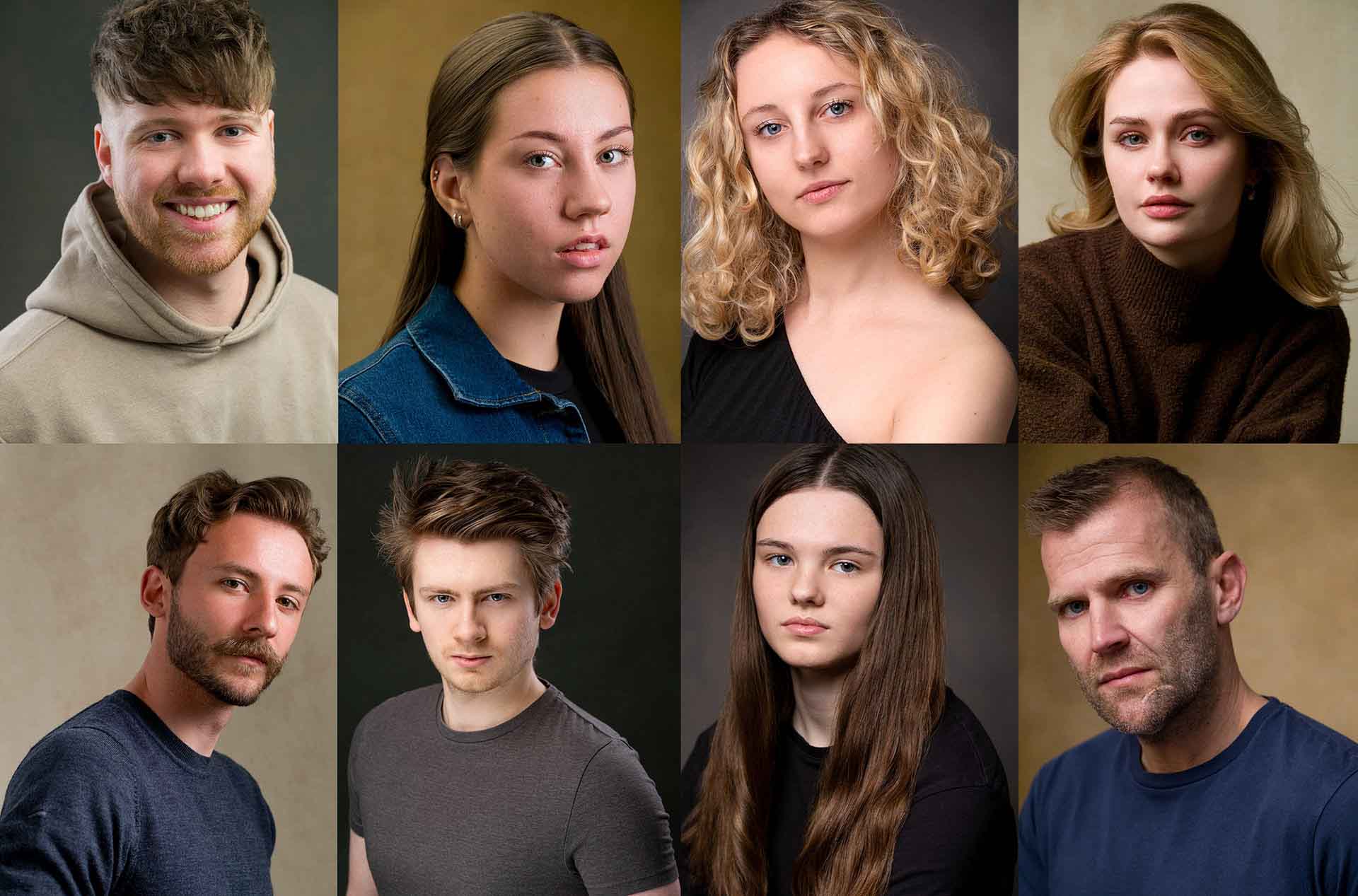 Birmingham actor headshots examples - collage