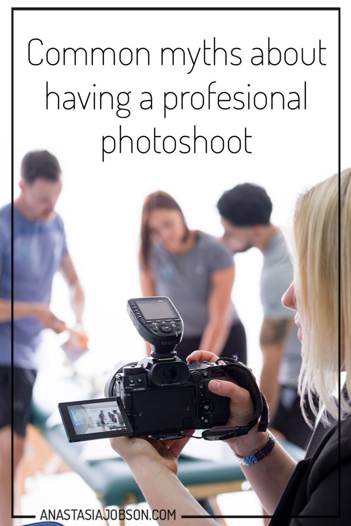 professional photoshoot myths - photography blog graphic