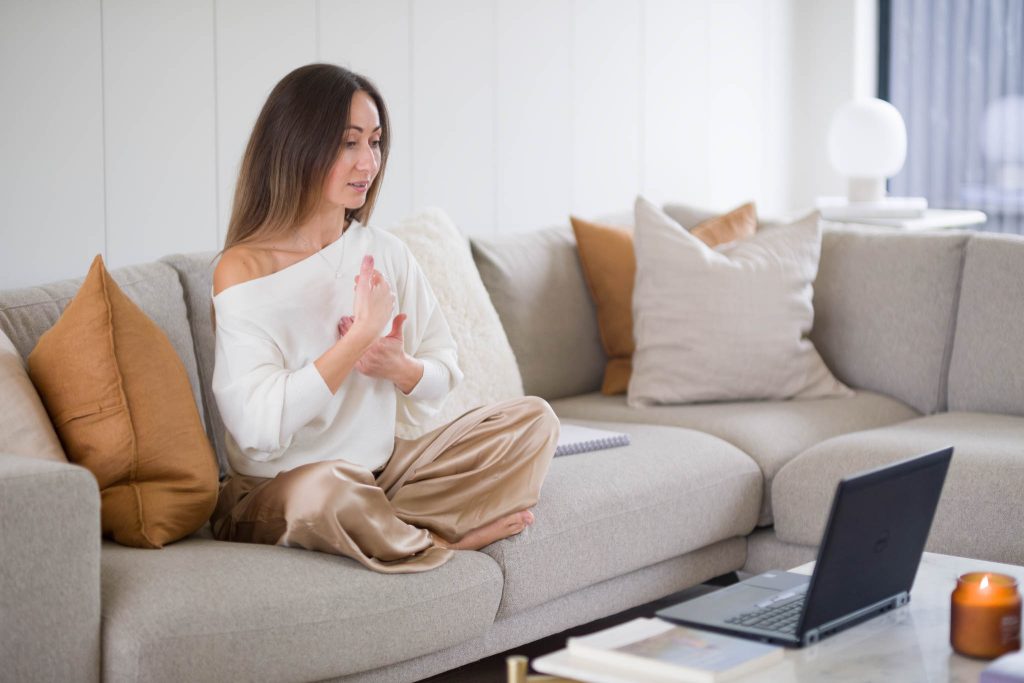 personal brand photography shoot in a styled home studio