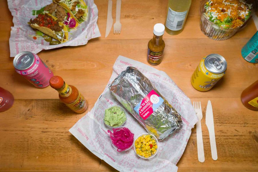 restaurant marketing PR photography, flatlay photo of the food being served